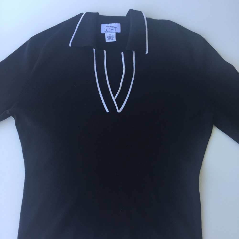 LOFT black and white top